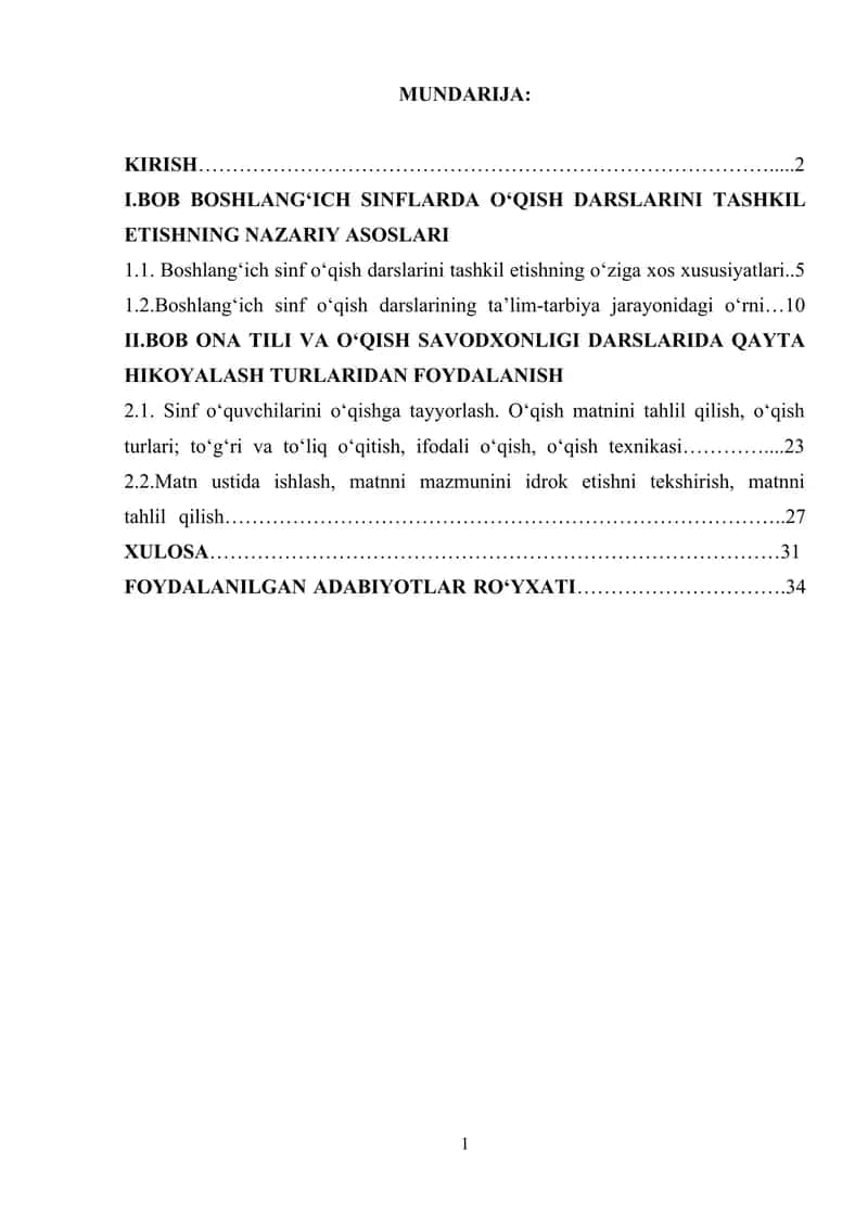 O‘qish savodxonligi darslarida qayta hikoyalash-ning turli shakllaridan samarali foydalanish 1