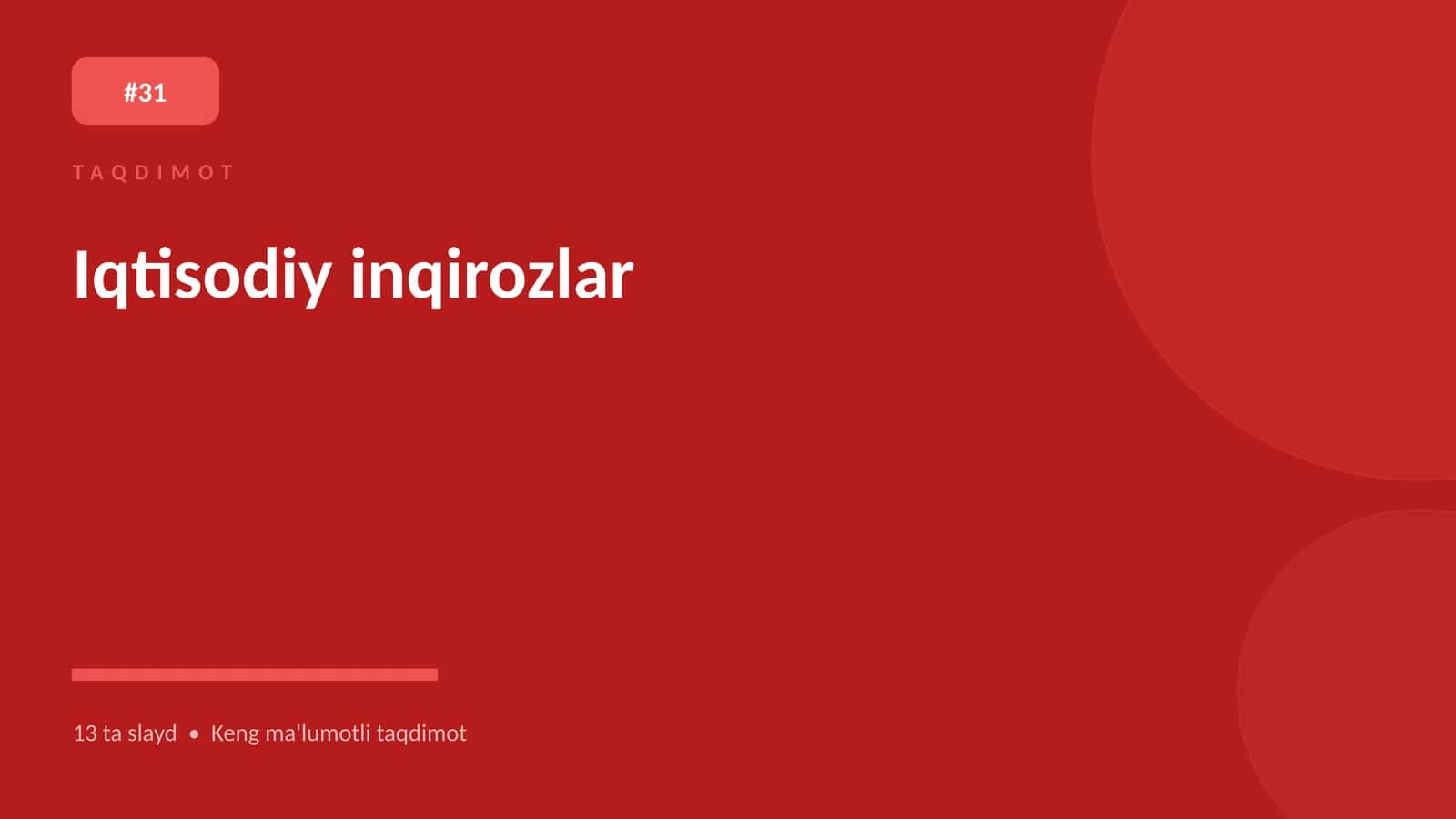 Iqtisodiy inqirozlar 1