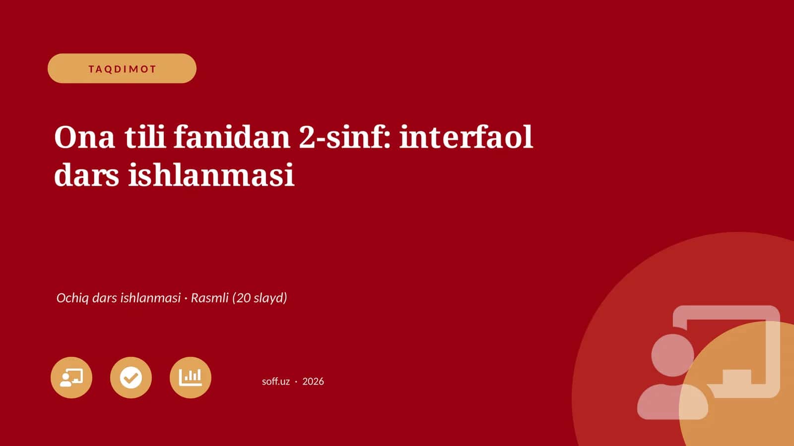 Ona tili fanidan 2-sinf: interfaol dars ishlanmasi 1