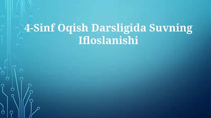 Suvning Ifloslanishi 1