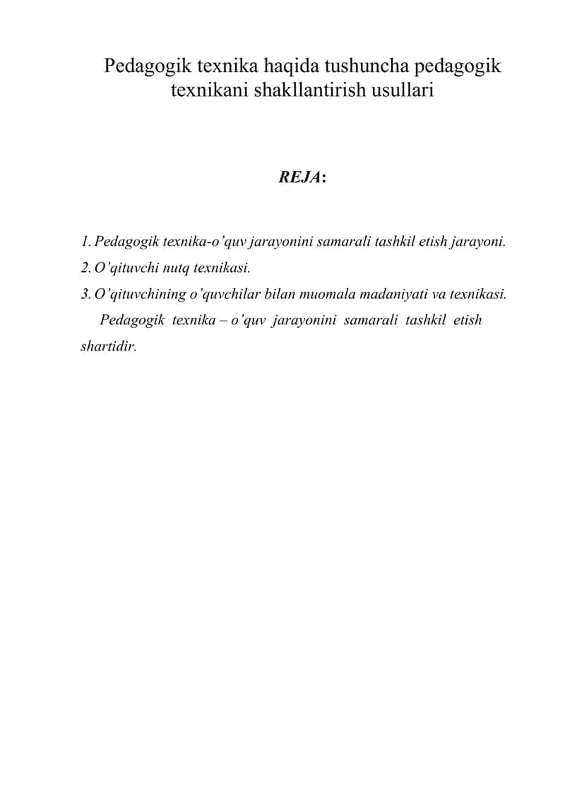 Pedagogik texnika haqida 1