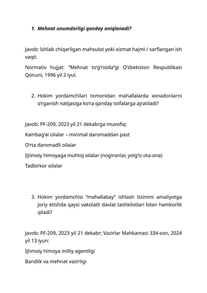 hokim yordamchilari uchun suhbat savol-javob 1
