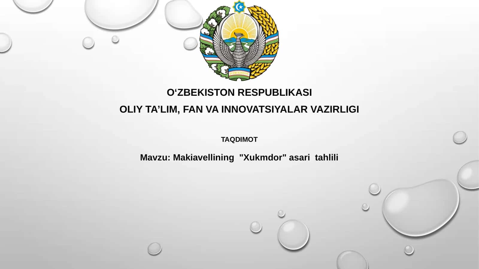 Makiavellining"Xukmdor"asaritahlili 1