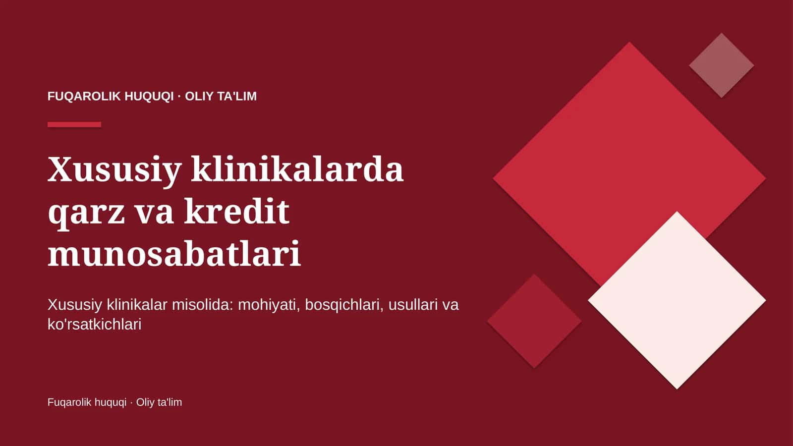 xususiy klinikalarda qarz va kredit munosabatlari 9037 1