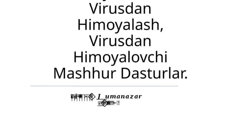 Kompyuter Viruslari 1