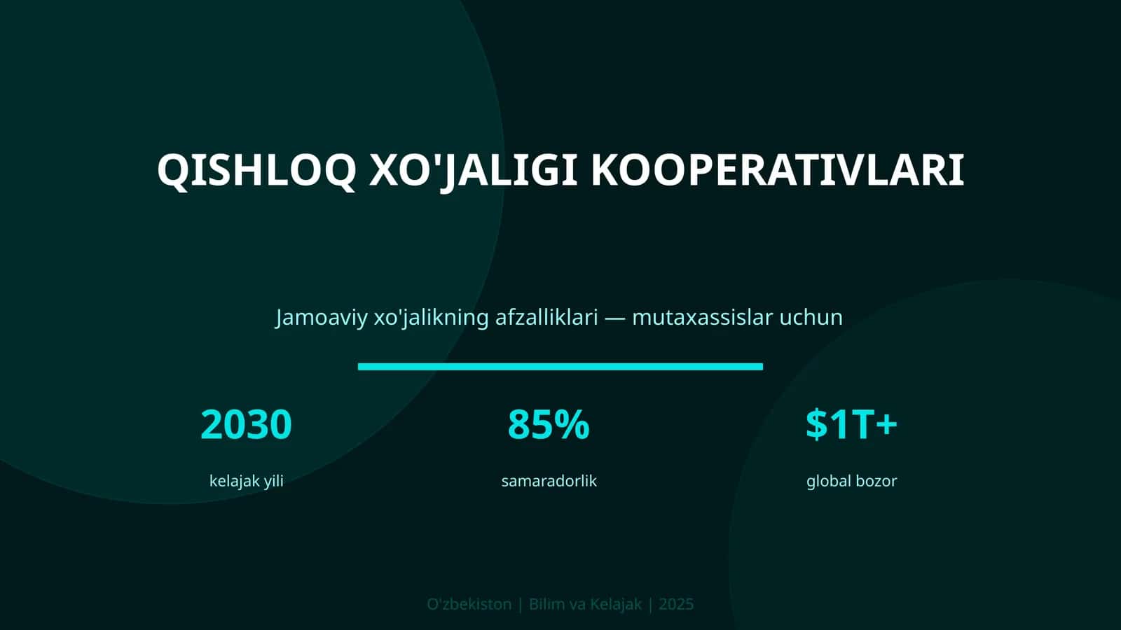 QISHLOQ XO'JALIGI KOOPERATIVLARI 1