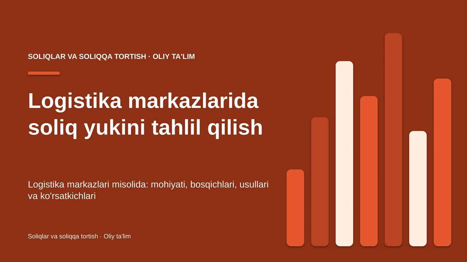 Logistika markazlarida soliq yukini tahlil qilish 1
