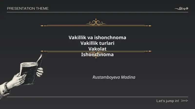 Vakillik va ishonchnoma 1