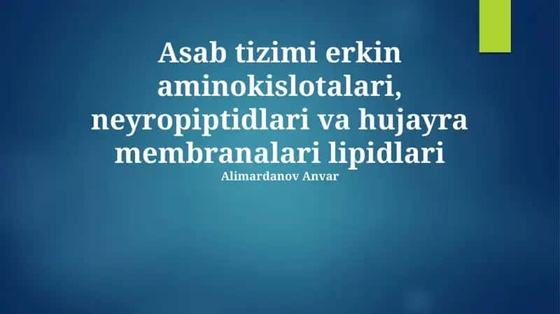 Hujayra membranasining lipidlari 1