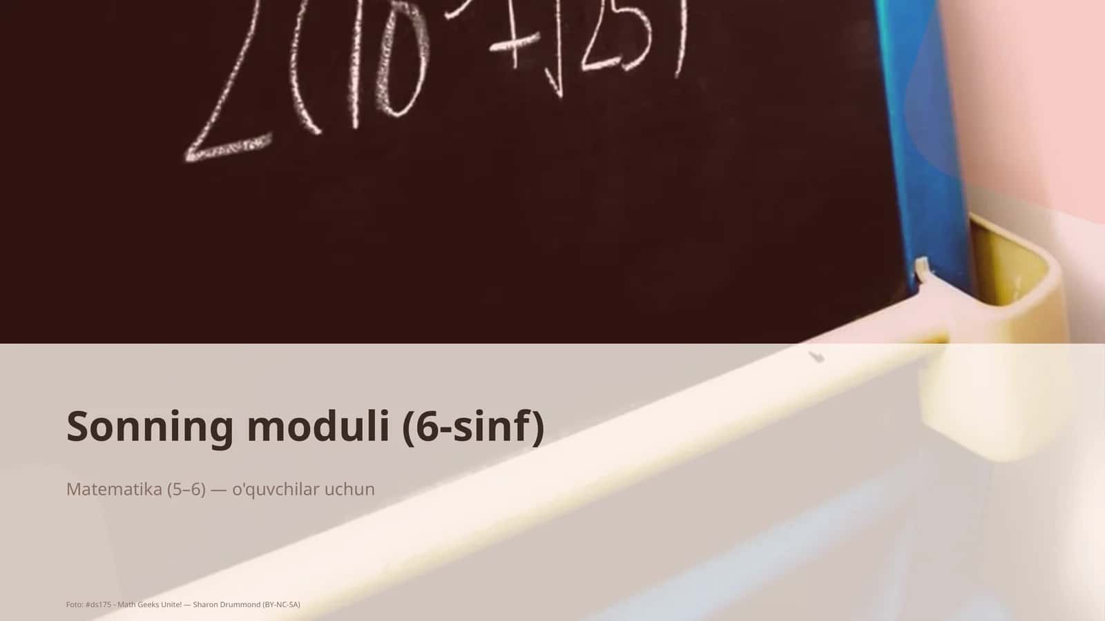 Sonning moduli (6-sinf) 1