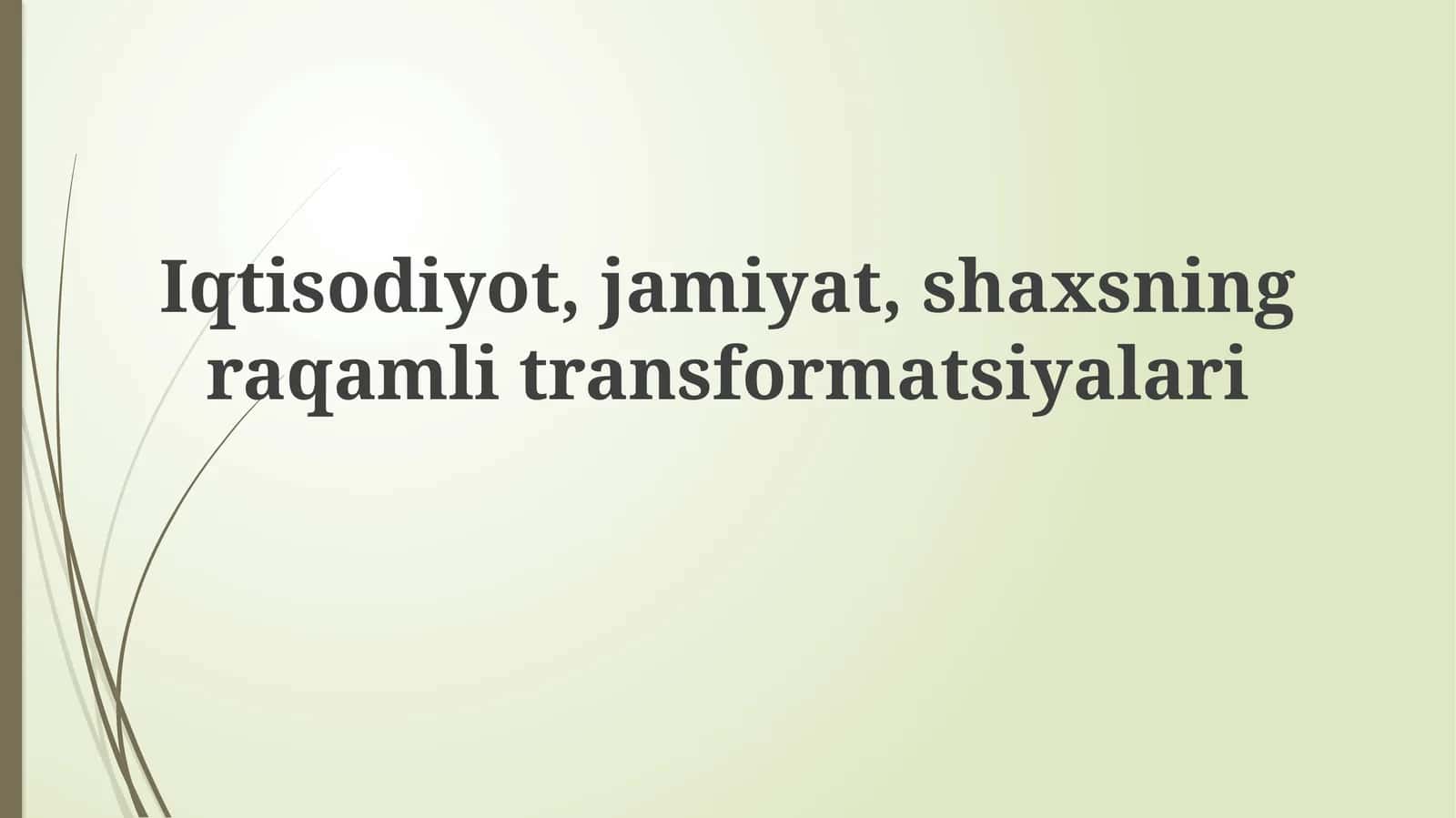 Raqamli transformatsiya tushunchasi 1