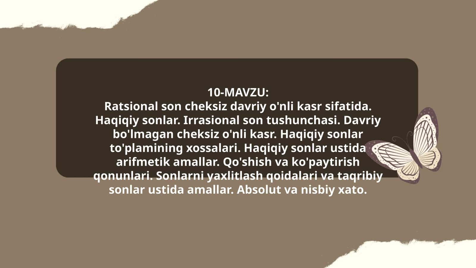 Ratsional sonlar va haqiqiy sonlar 1