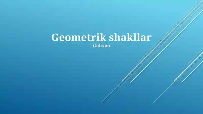 Geometrik shakllar