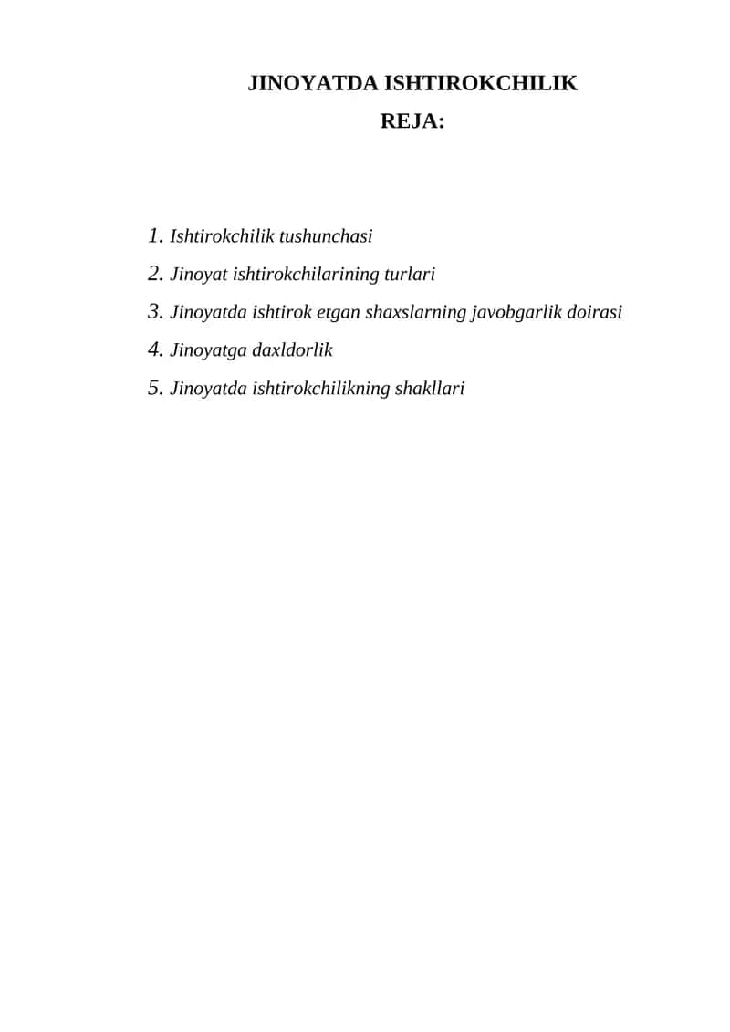 Jinoyatda Ishtirokchilik 1