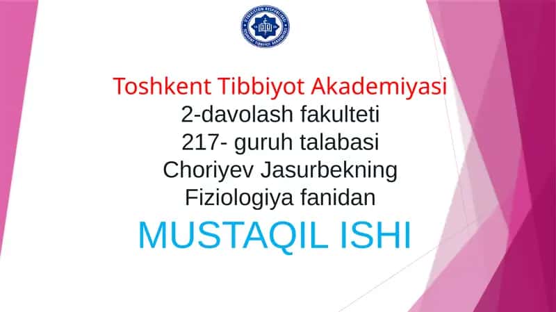 Nerv tolalari fiziologiyasi 1