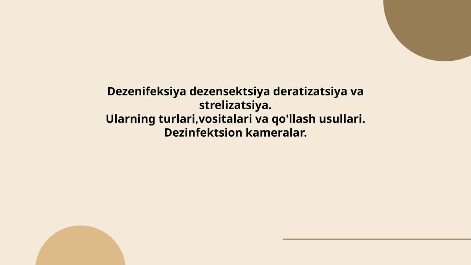 Dezinfektsiya va dezenfektsiya 1