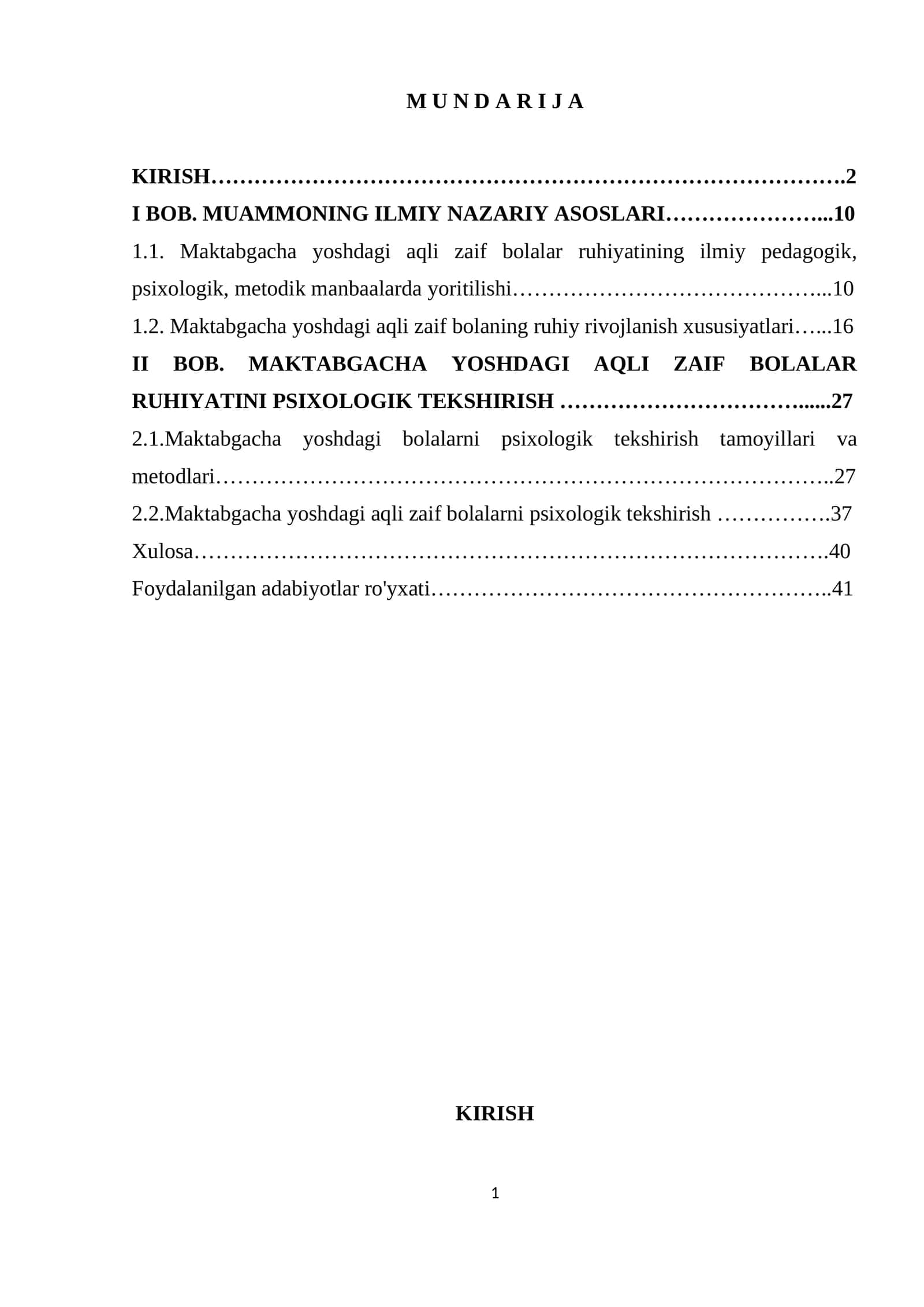 Maktabgacha yoshdagi aqli zaif bolalar 1