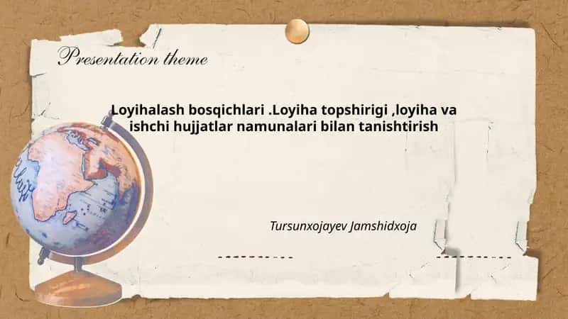Loyihalash bosqichlari 1