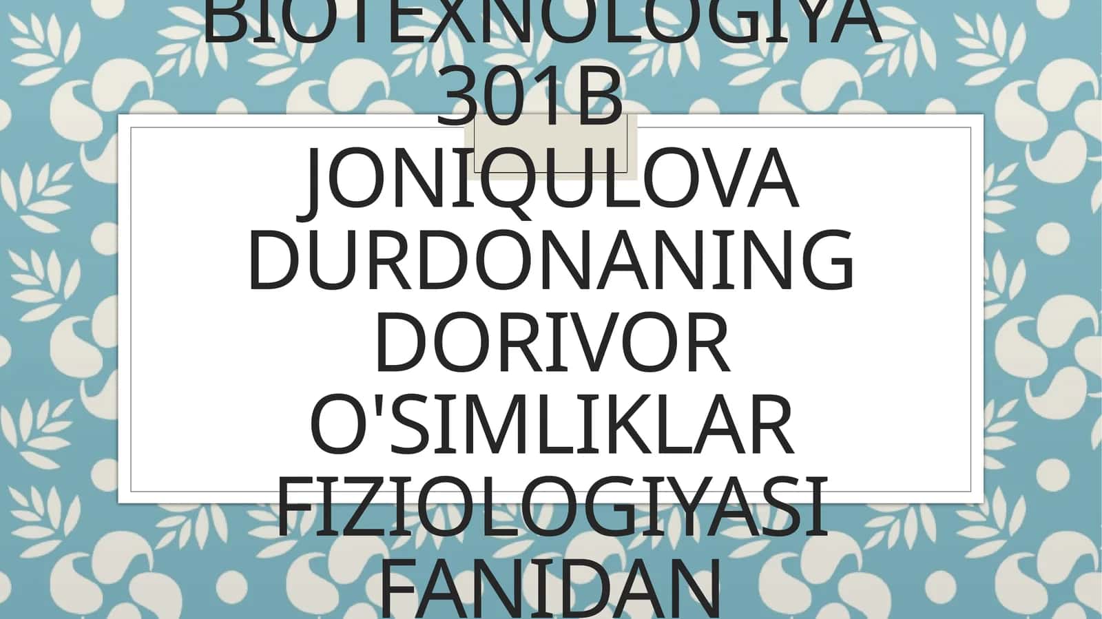 Transpiratsiya va o'simliklar o'sish mexanizmi 1