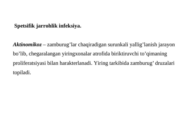 Spetsifik jarrohlik infeksiya 1