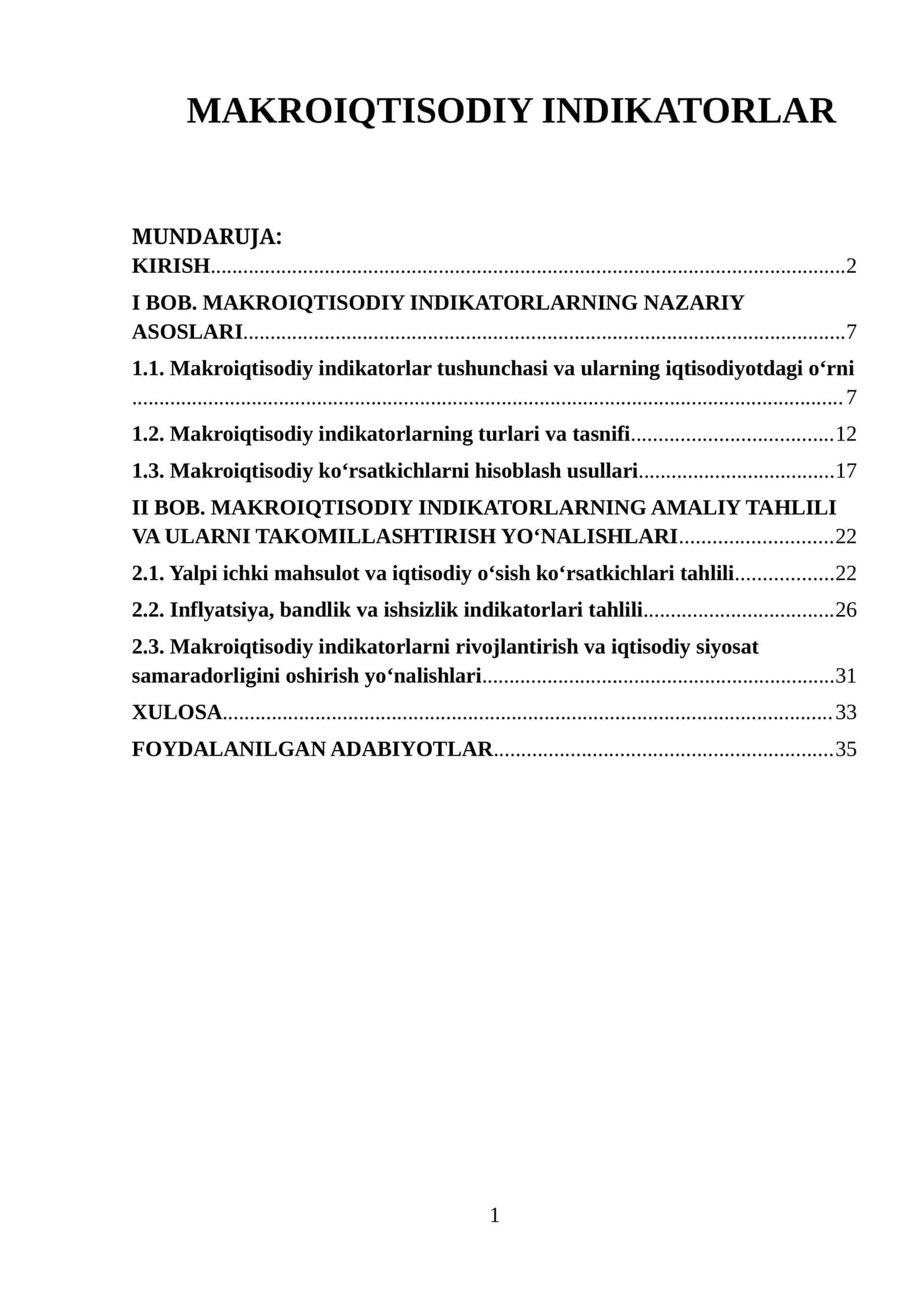 MAKROIQTISODIY INDIKATORLAR 1