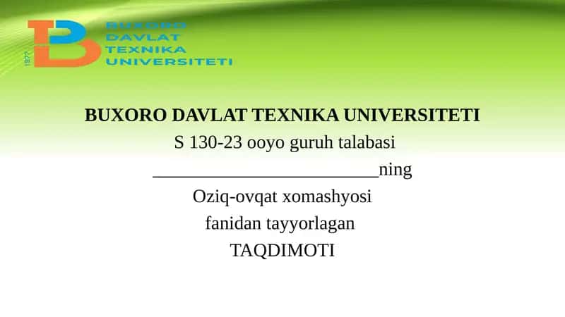 Oziq-ovqat xomashyosi 1