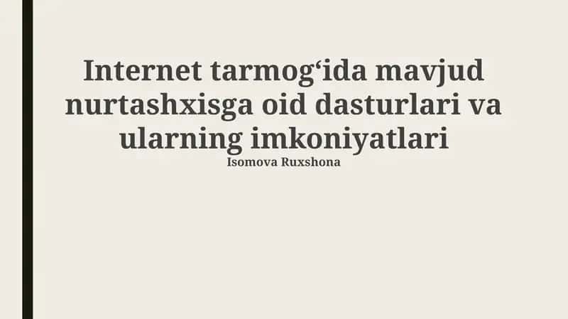 Internet-asosidagi Diagnostika Dasturlari 1