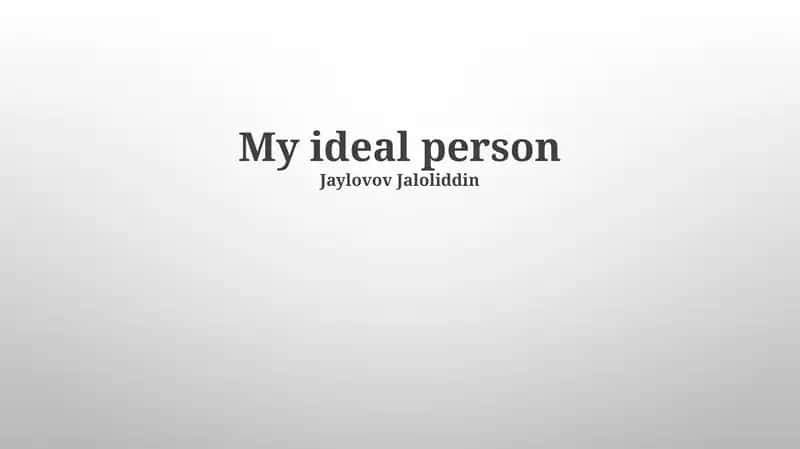 Ideal Mening Ideal Insonimning Kelajagi 1