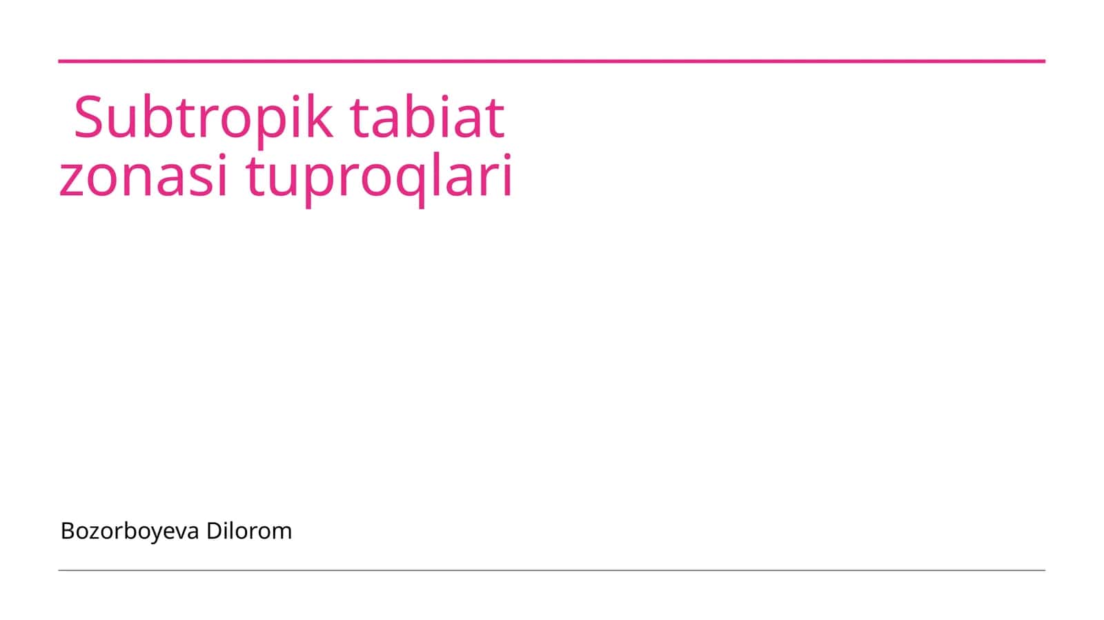 Subtropik tabiat zonasi tuproqlari 1