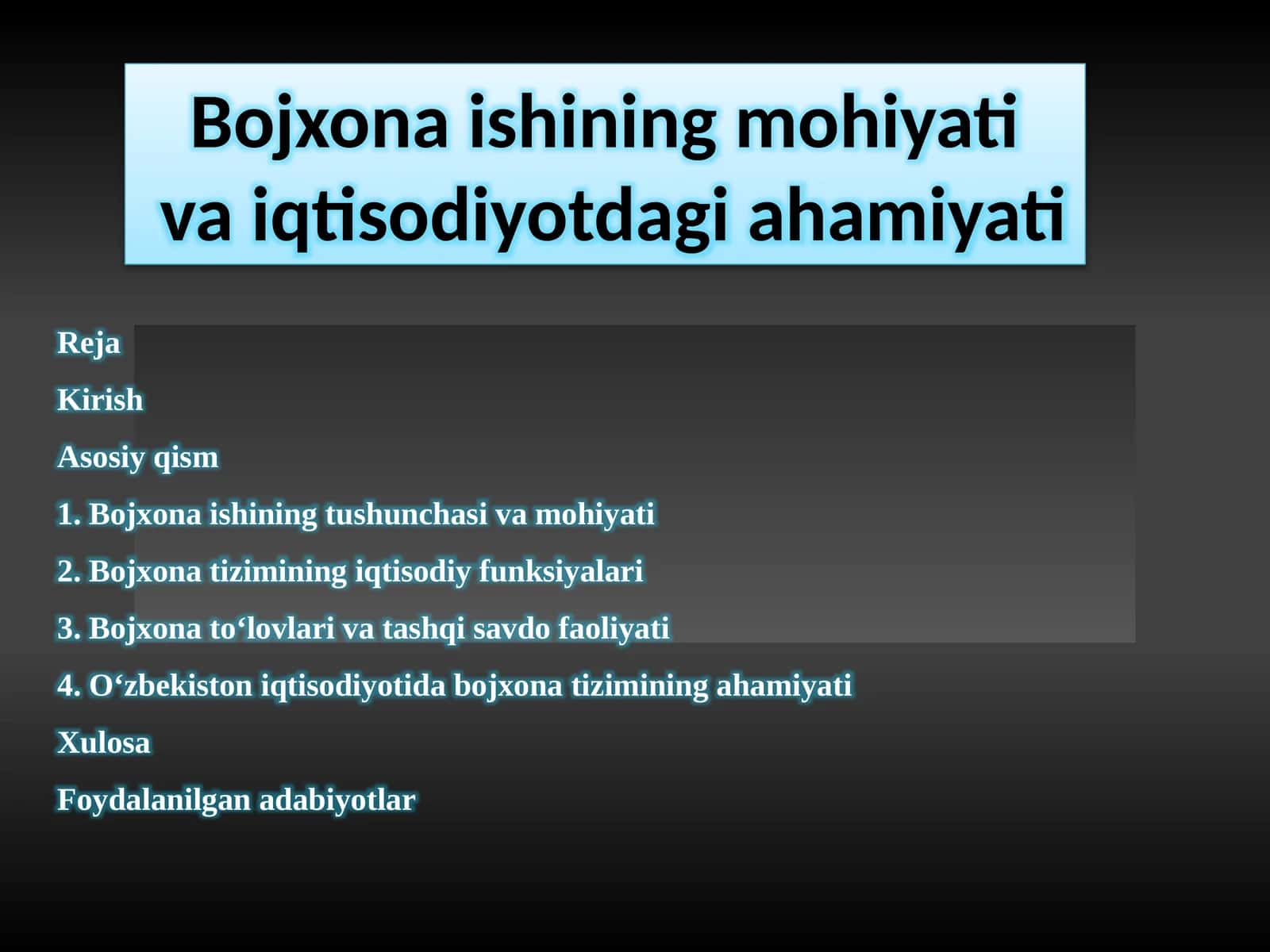 Bojxonaishining mohiyati 1