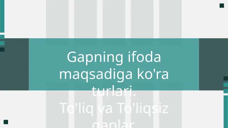 Gapning ifoda maqsadi ko'raturlari 1