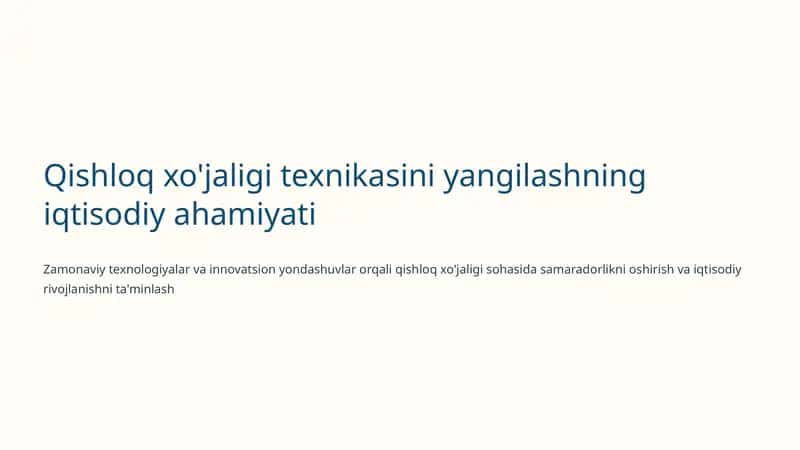 Qishloq xo'jaligi texnikasi 1