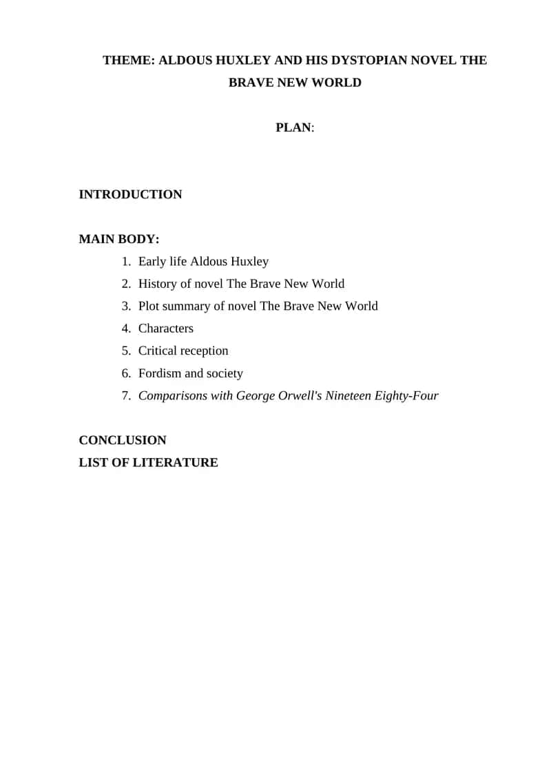 The Brave New World 1