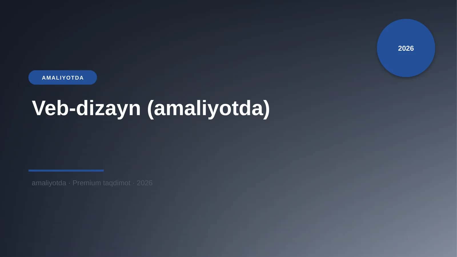 Veb-dizayn (amaliyotda) 1