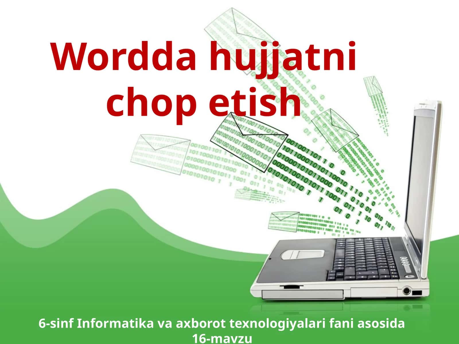 6-sinf Informatika Wordda hujjatni chop etish 1