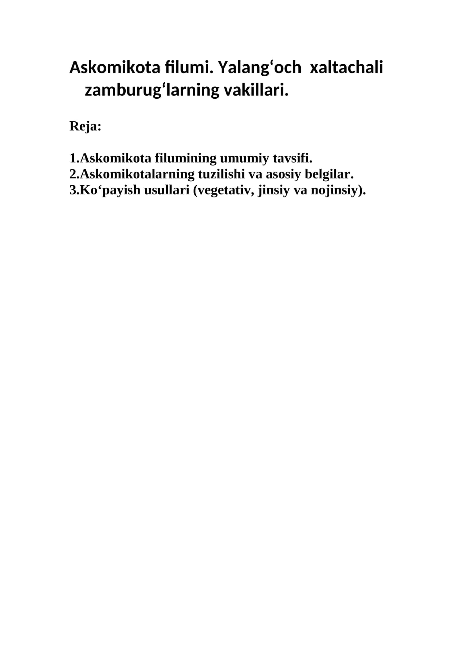 Askomikota filumi 1