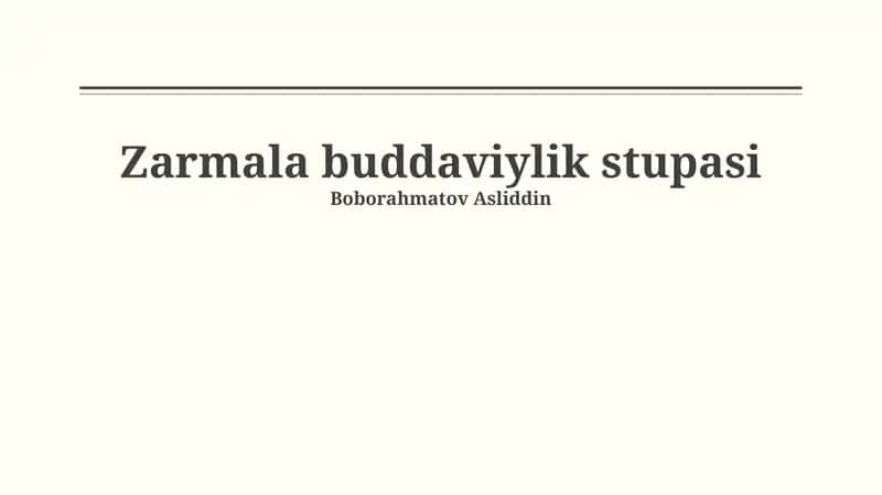 Zarmala Buddist Stupasi 1