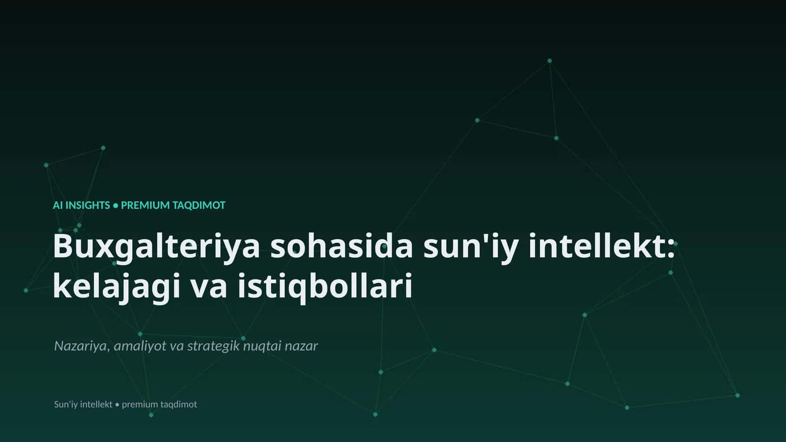 Sun'iy intellekt: buxgalteriya sohasida 1