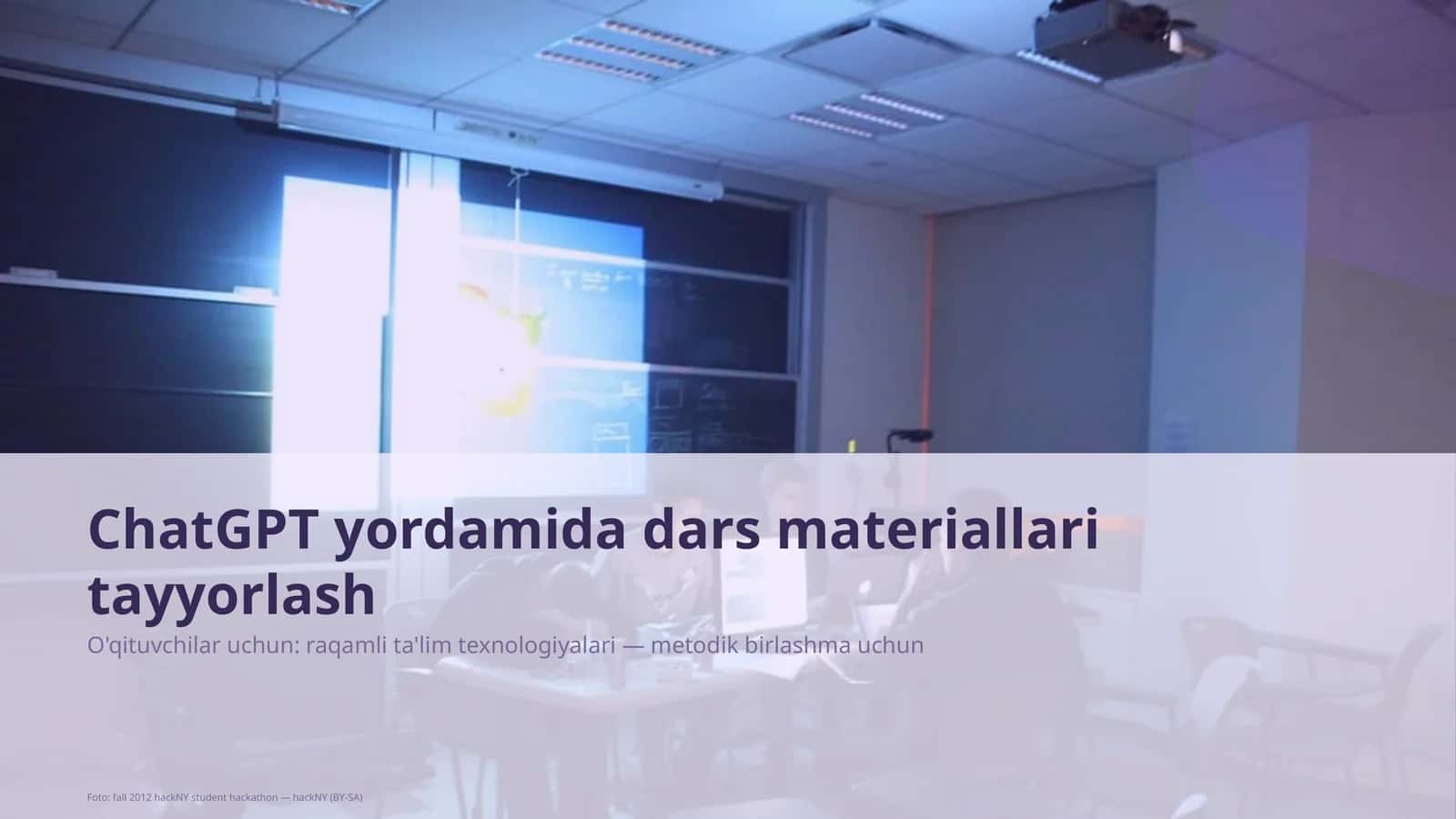 Dars materiallari tayyorlash 1