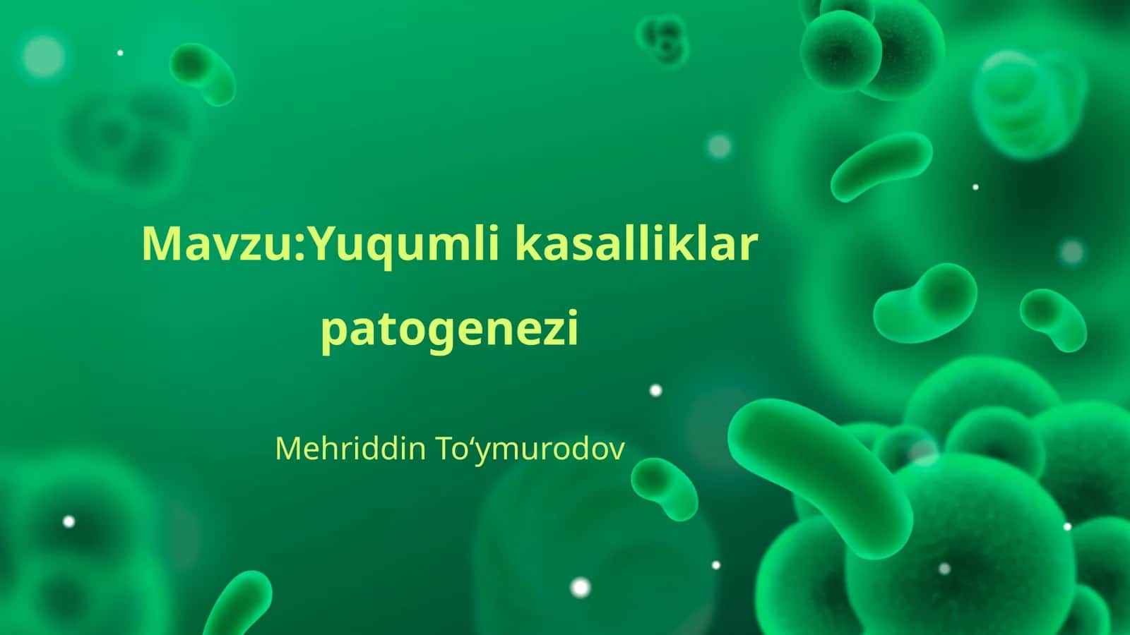 Yuqumli kasalliklar patogenezi 1
