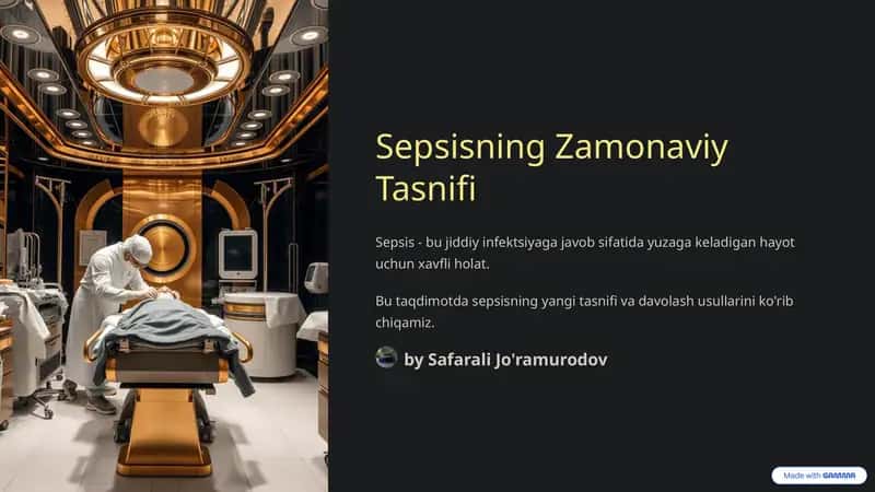 Sepsisning Zamonaviy Tasnifi 1