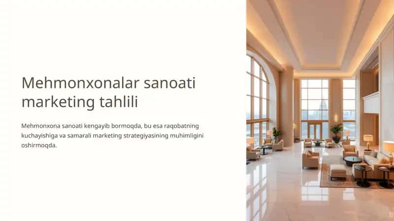 Mehmonxonalar sanoati marketing tahlili 1