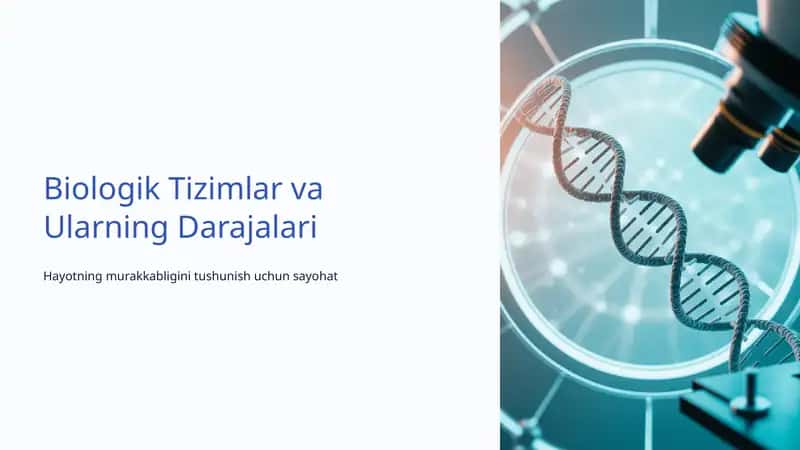 Hayotning Tashkiliy Darajalari 1