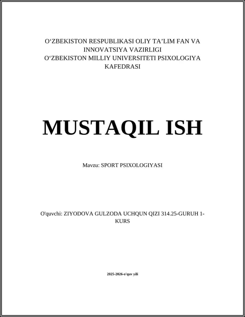 SPORT PSIXOLOGIYASI 1