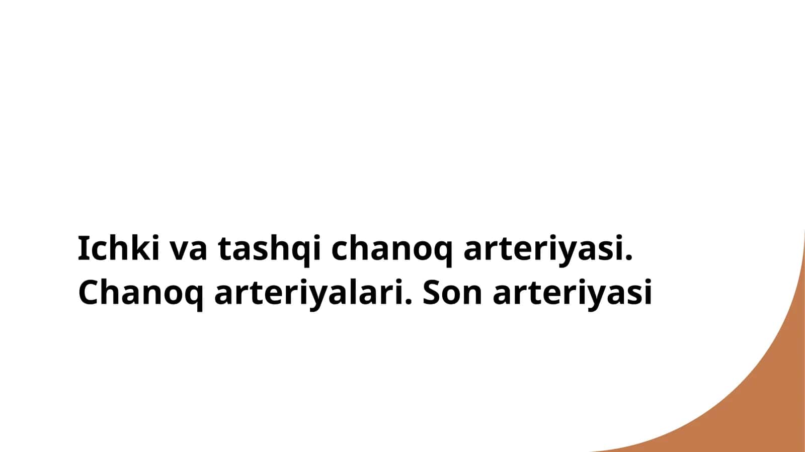 Chanoq arteriyalari 1