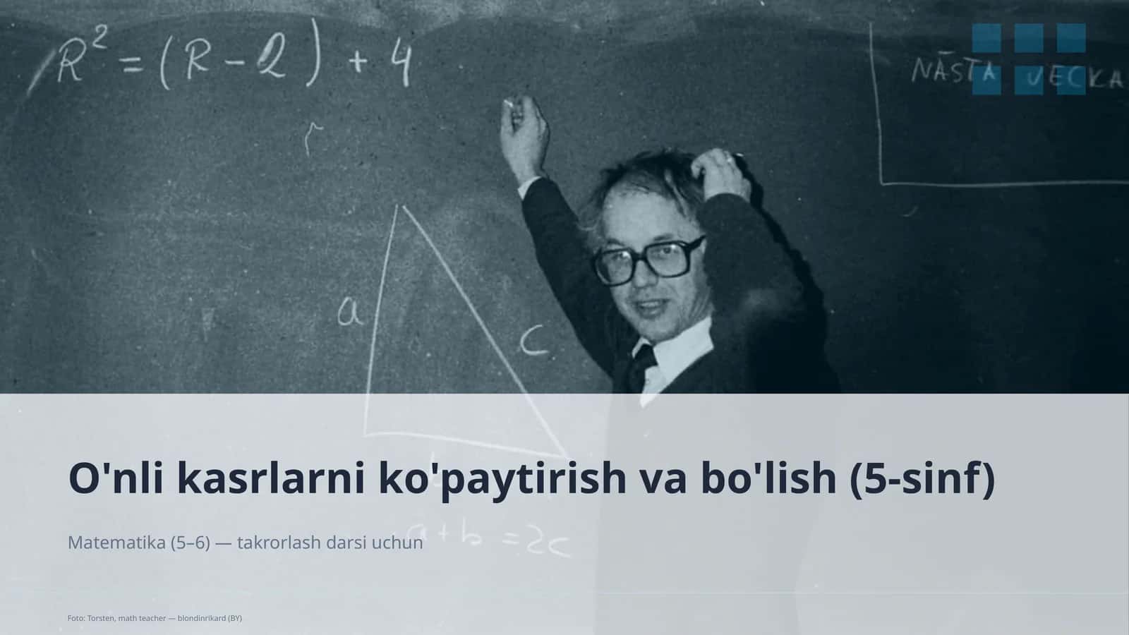 O'nli kasrlarni ko'paytirish va bo'lish (5-sinf) 1