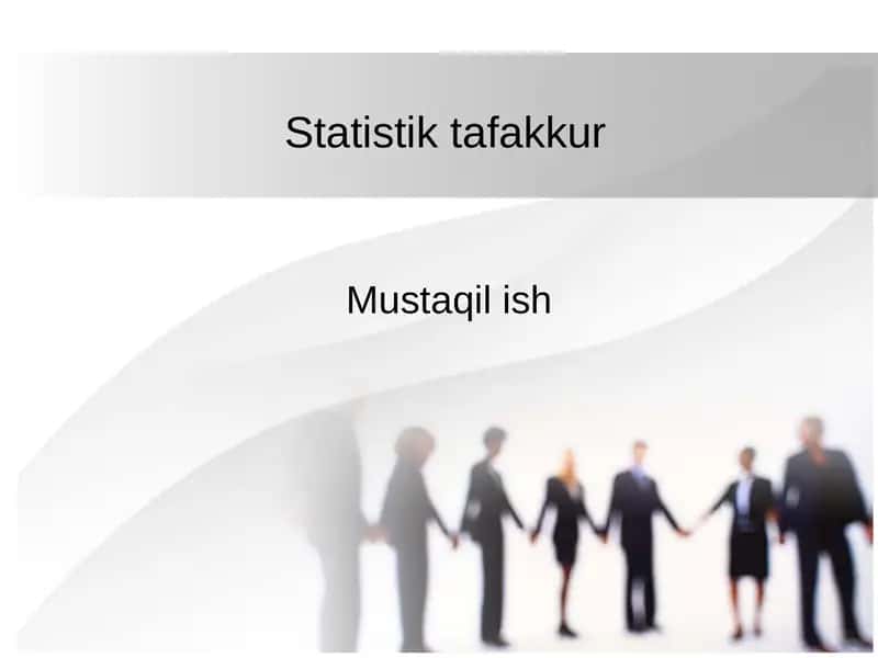 Statistik tafakkur 1