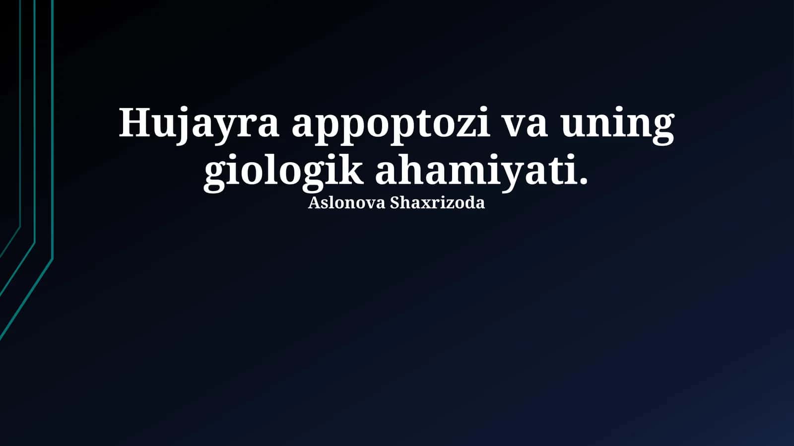 Apoptosis: Ta'rif, Mexanizmlar va Tartibga Solish 1
