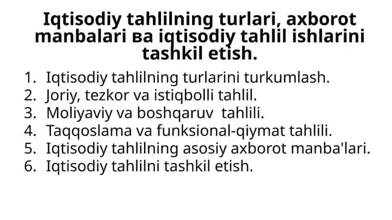 Iqtisodiy tahlil