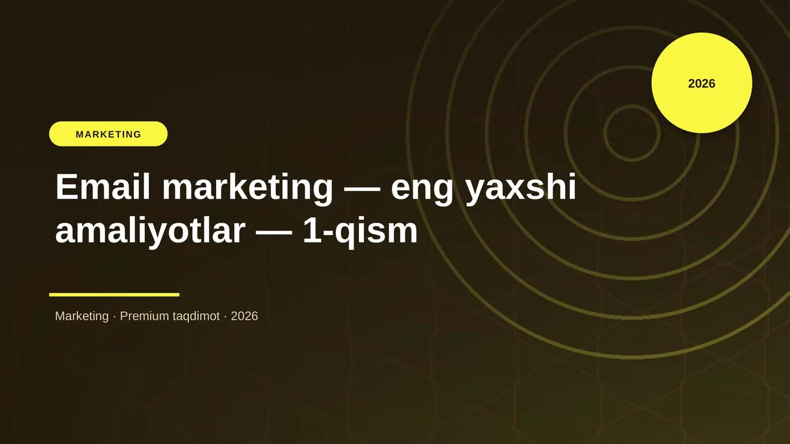 Email marketing — eng yaxshi amaliyotlar — 1-qism 1